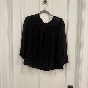 Madewell Black Pattern Top